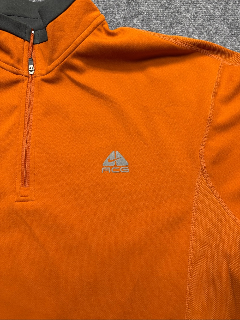 Nike FIT DRY ACG Men's XL Orange Quarter-Zip Performance Pullover - Picture 2 of 8